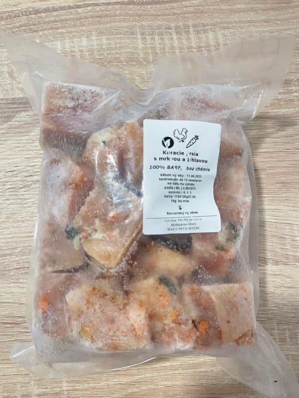 Kuracie prsia s mrkvou a žihľavou 1 kg
